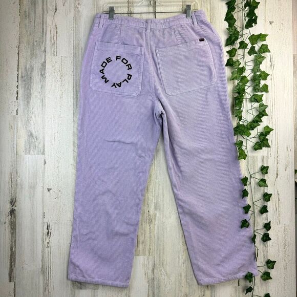 Paterson Made For Play Wide Leg Lavender Corduroy Skate Pants SZ 34 - Picture 1 of 11